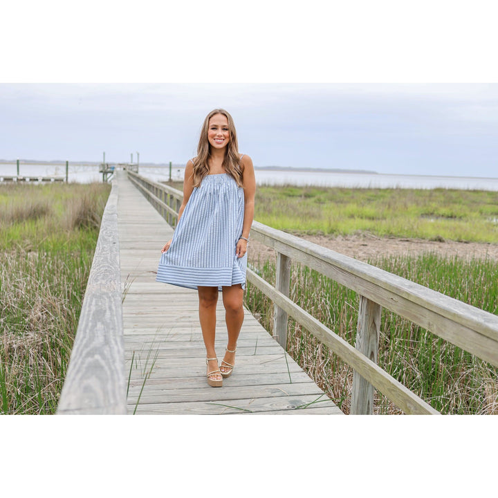 Camie Light Blue Woven Sundress