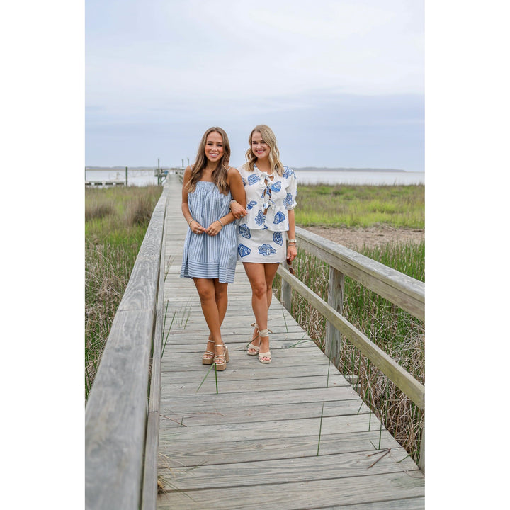 Camie Light Blue Woven Sundress