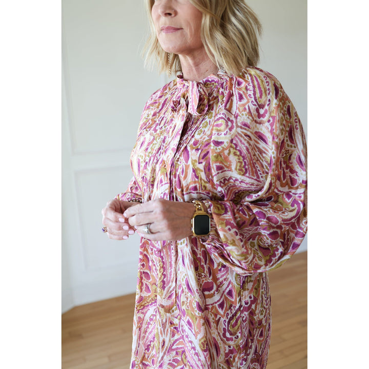 Camilla Raspberry Floral Mini Dress