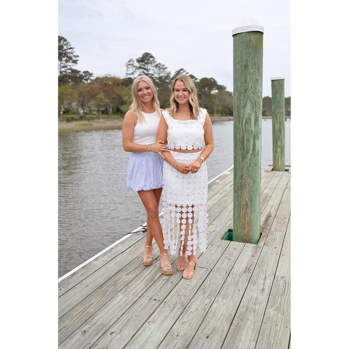 Jula White Circle Lace Set