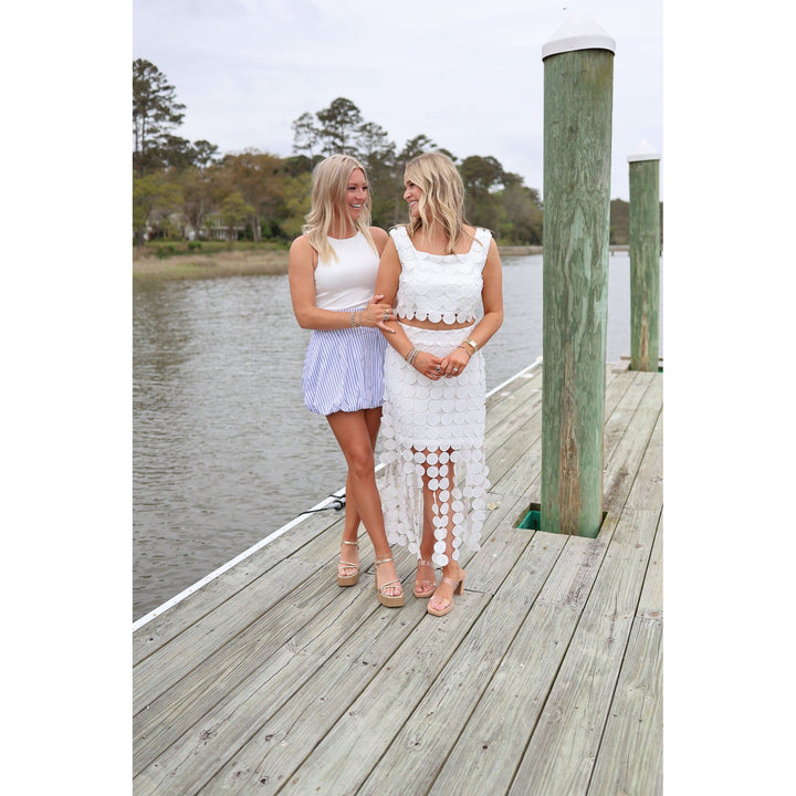 Jula White Circle Lace Set