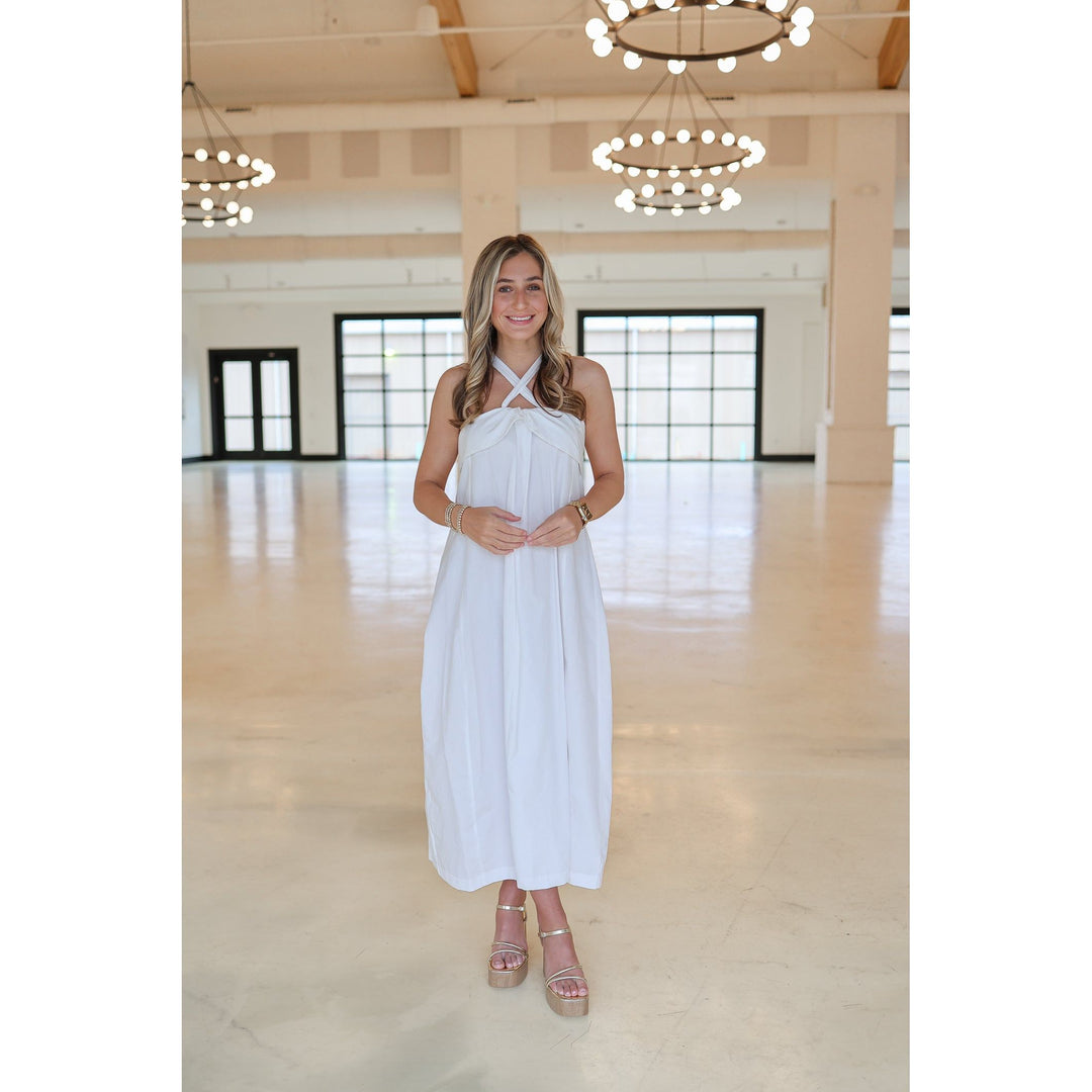 Cova Halter Tie Neck Maxi Dress