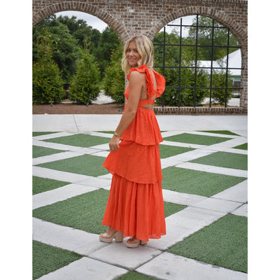 Women's Orange Maxi Dress