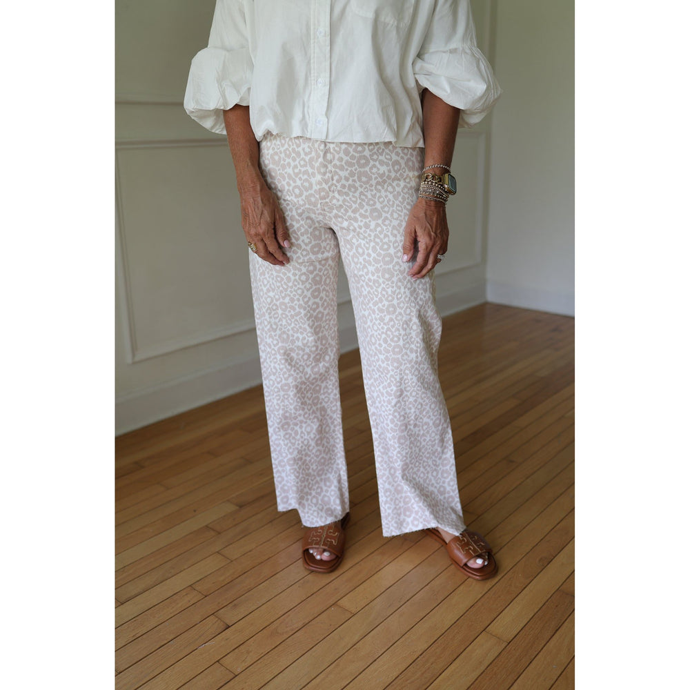 mauve leopard print pants