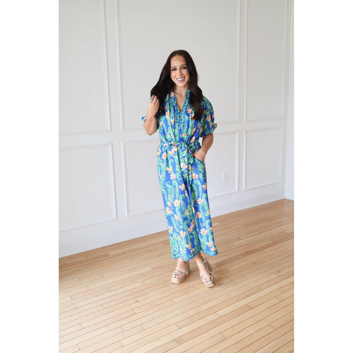 BLUE FLORAL DRESS