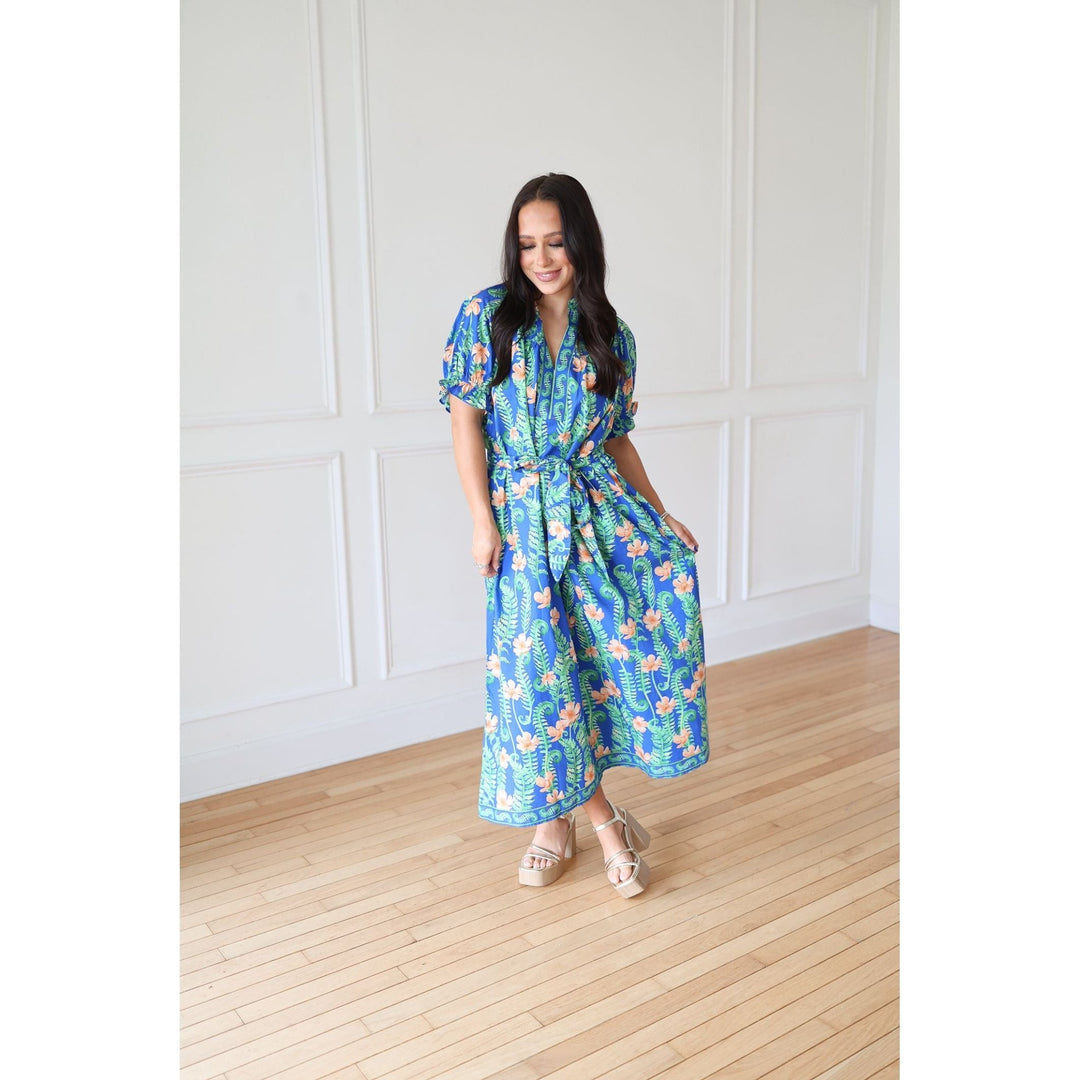 BLUE FLORAL DRESS