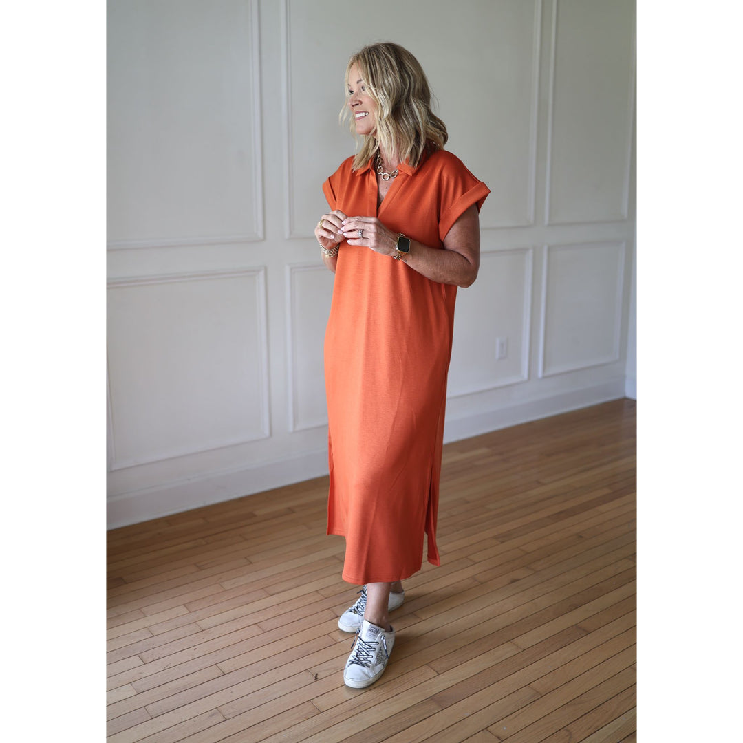 Women's orange dress