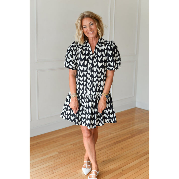 Happy Hearts Drop Waist Dress