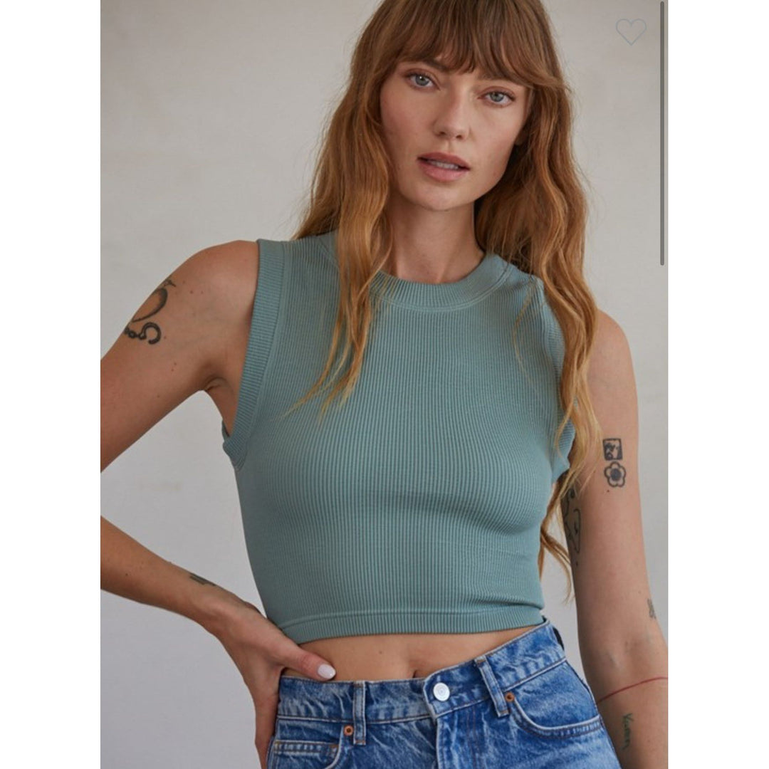 Jemma Ribbed Crop Tank