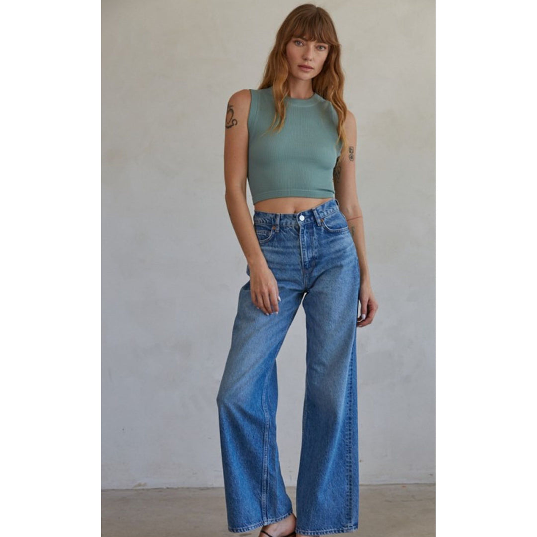 Jemma Ribbed Crop Tank