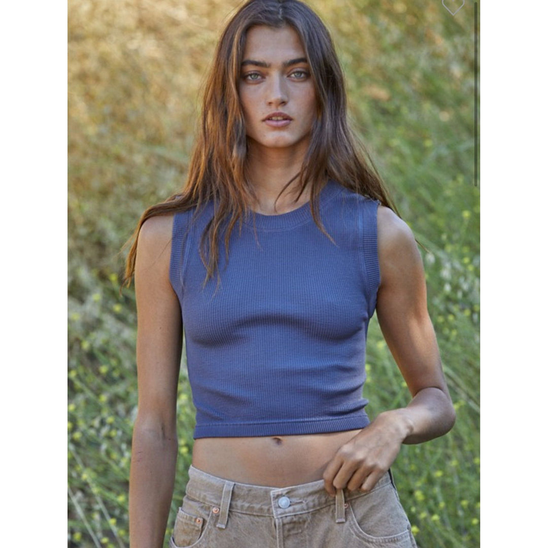 Jemma Ribbed Crop Tank