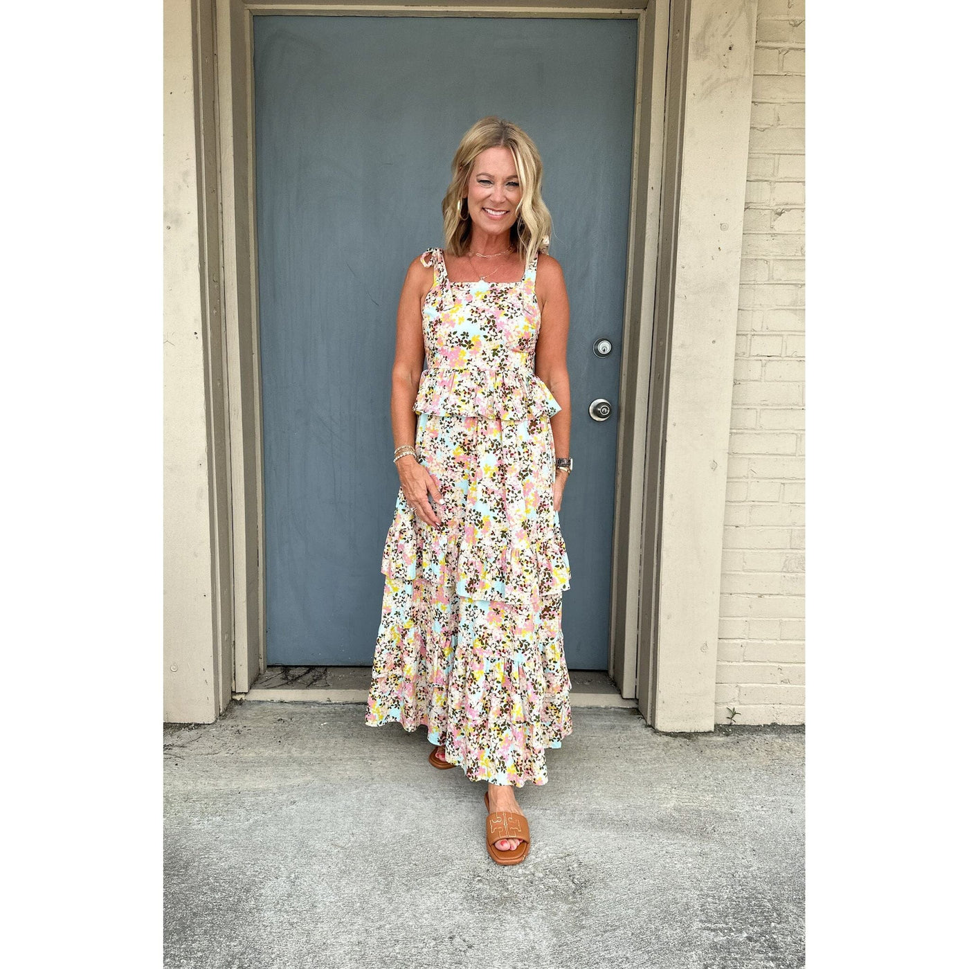 Floral Tiered Ruffled Maxi