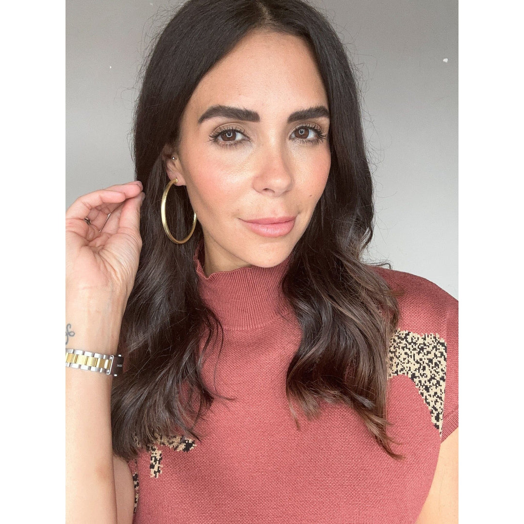 2.5 inch Plated Hoop Sheila Fajl earrings