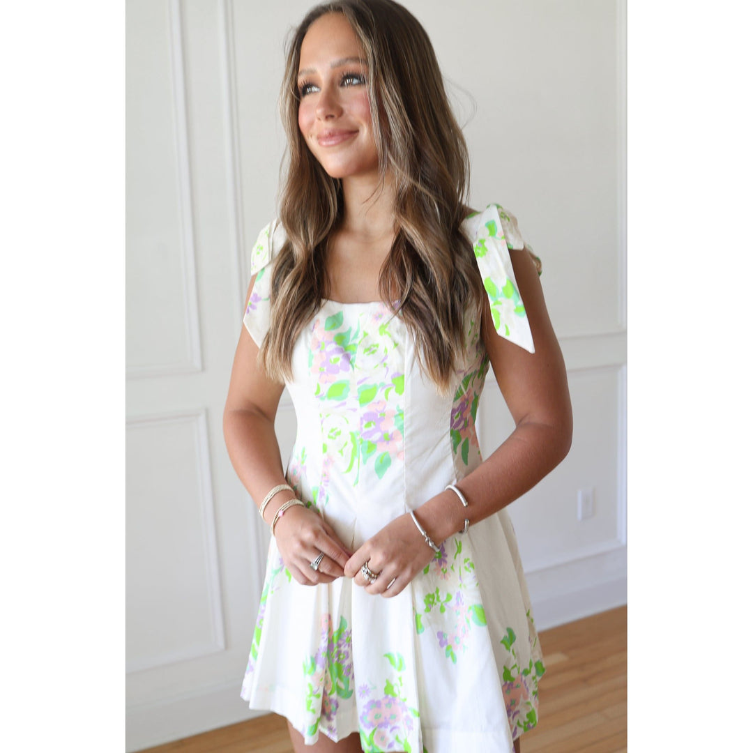 Isabella Cream Floral Romper