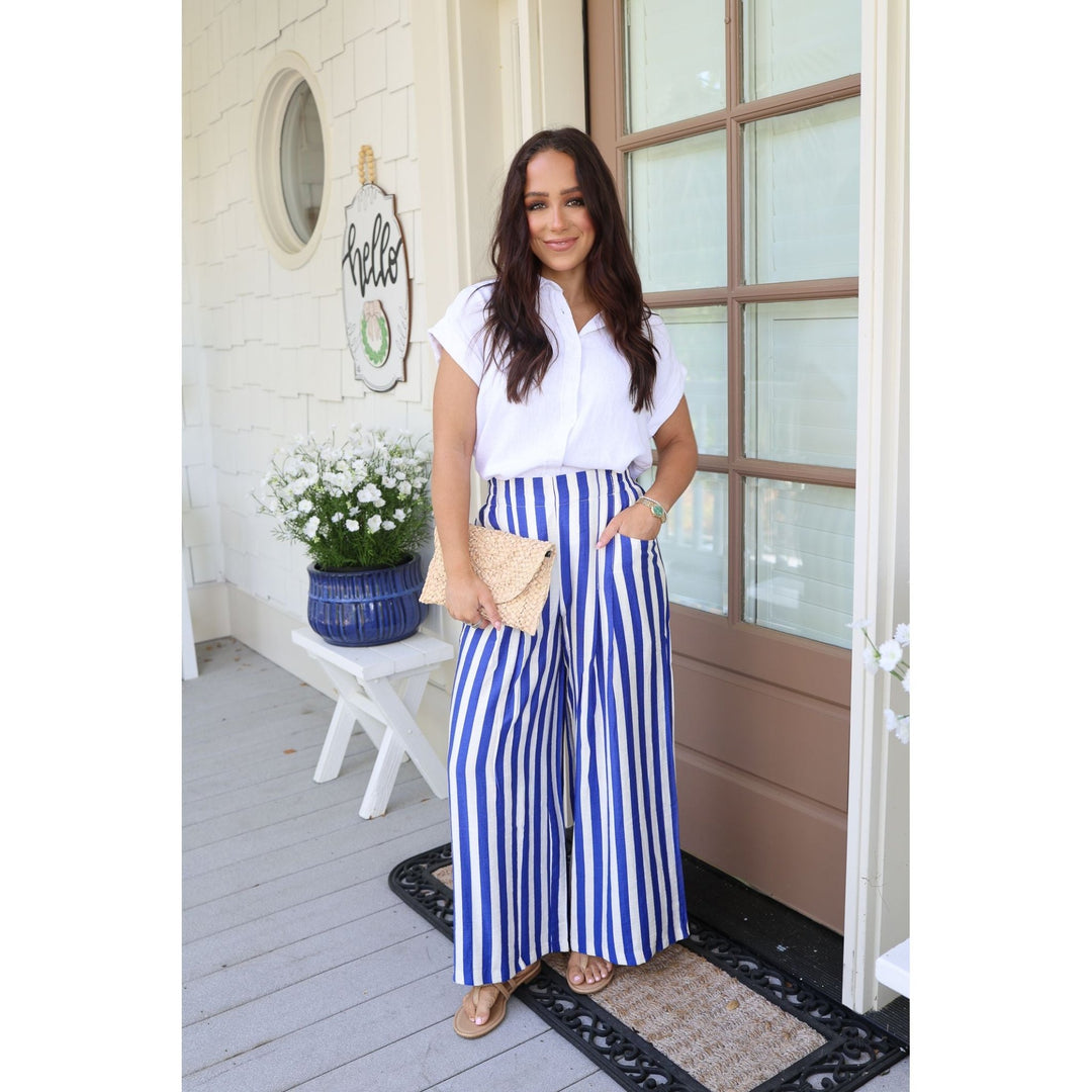 Ivy Striped Wide Leg Pants