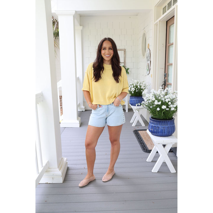 yellow summer sweater