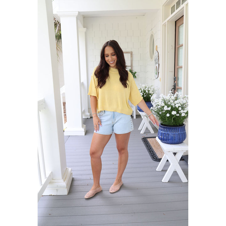 yellow summer sweater 