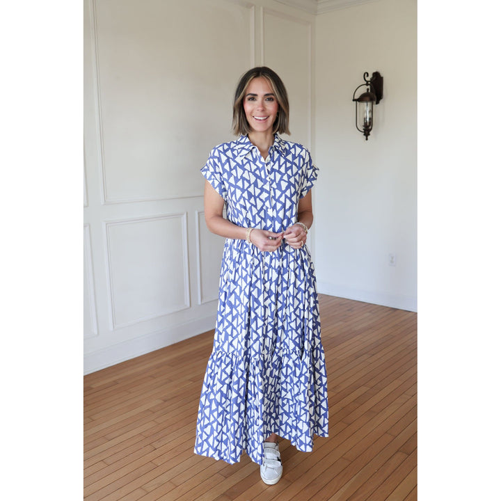 Jimmie Tiered Button Down Maxi Dress