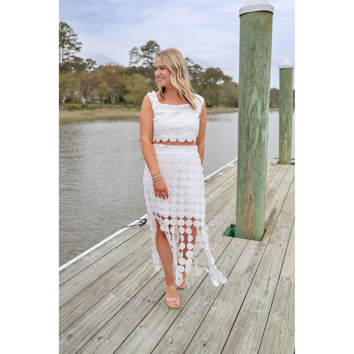 Jula White Circle Lace Set