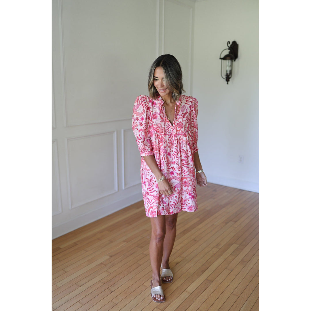 women's pink dress