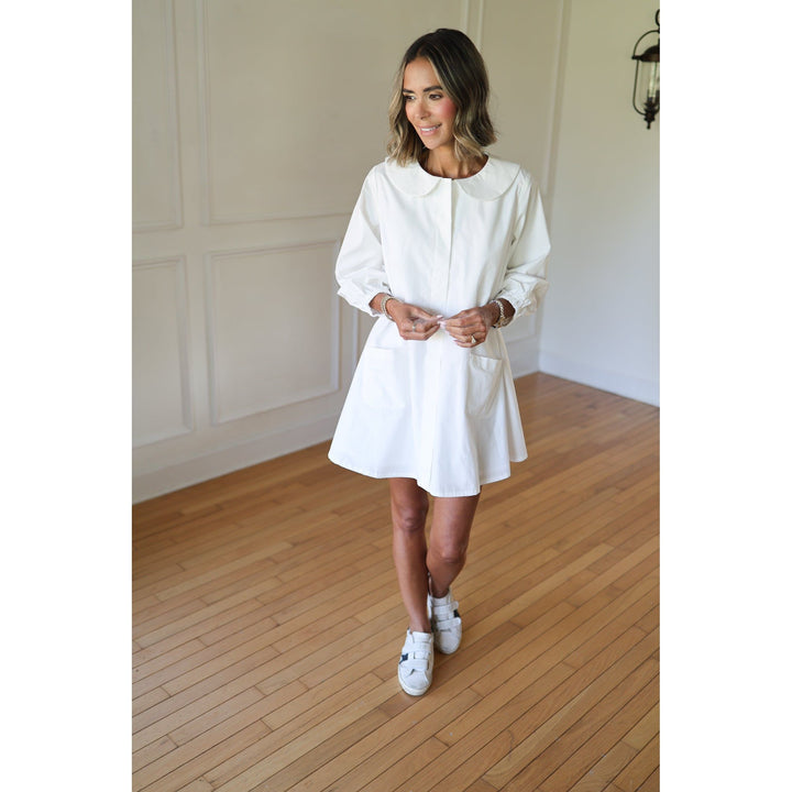 women's white dress