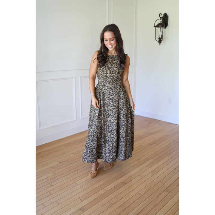 Woman in a patterned dress 