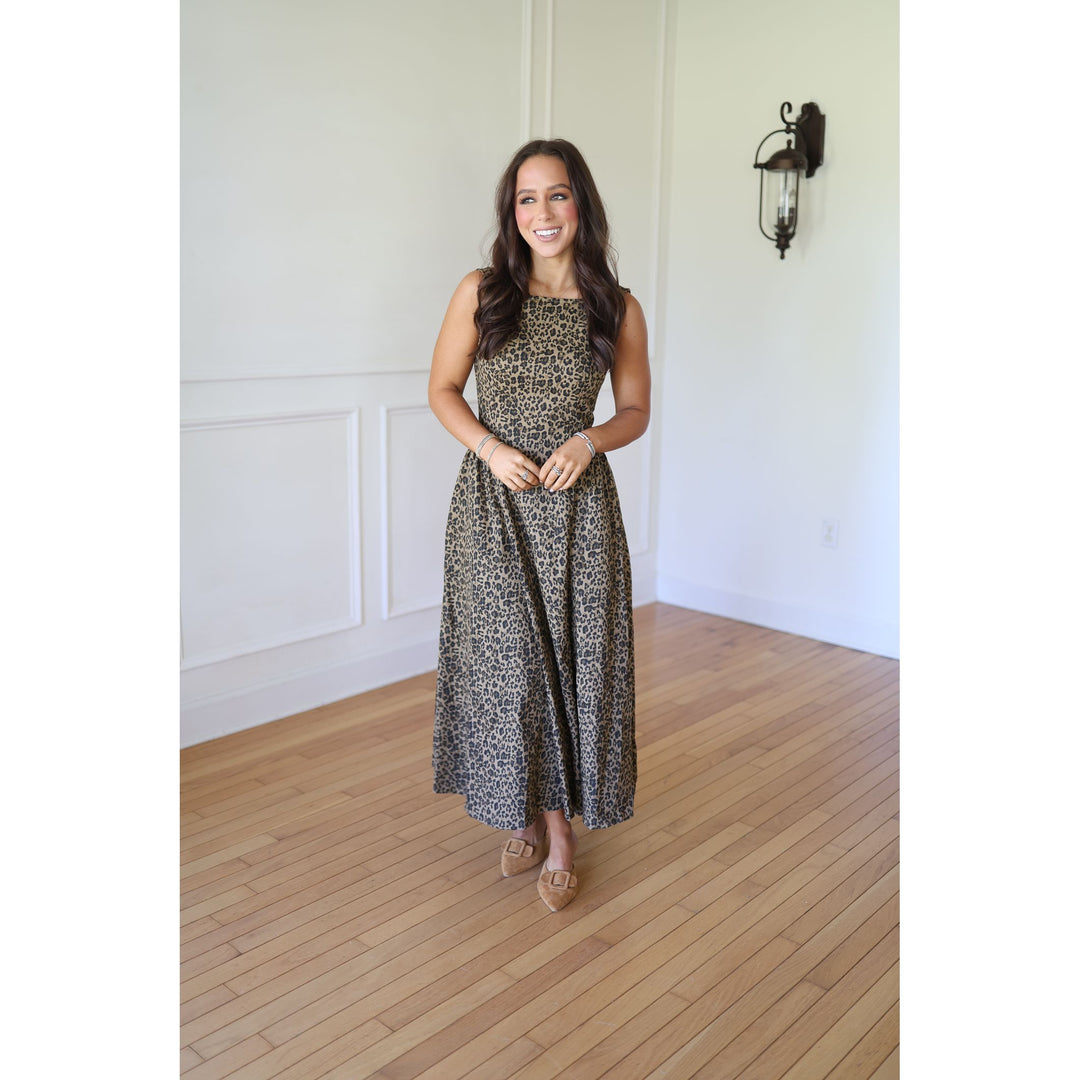 Woman in a patterned dress 