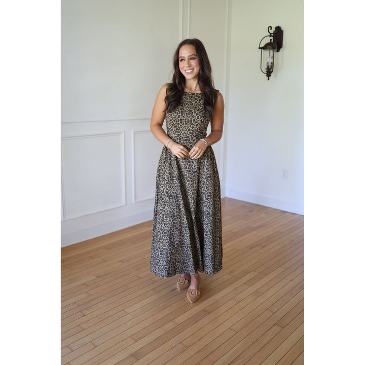 Woman in a patterned dress 