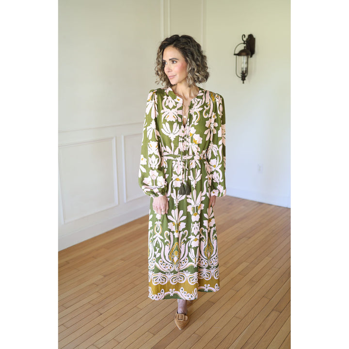 Woman wearing a floral dress 