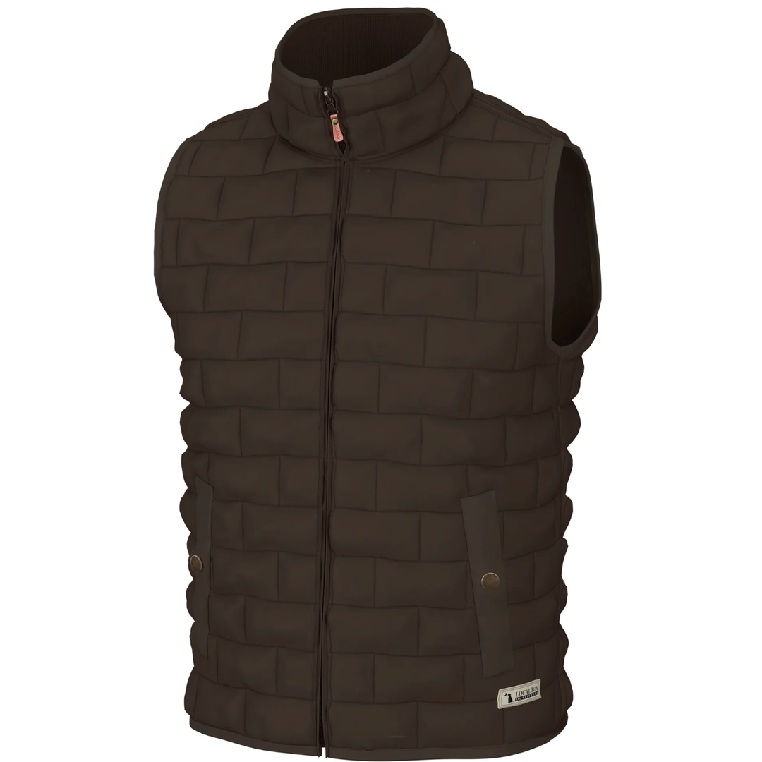 Brown quilted vest 