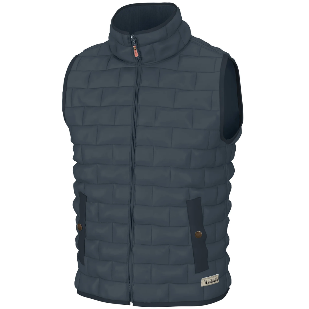 Dark blue quilted vest 