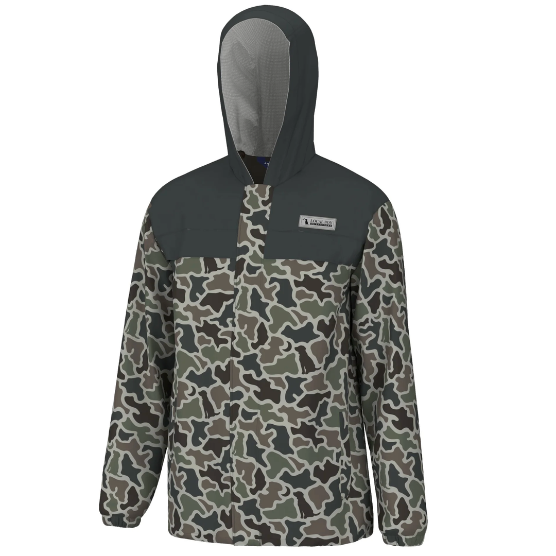 camo rain jacket