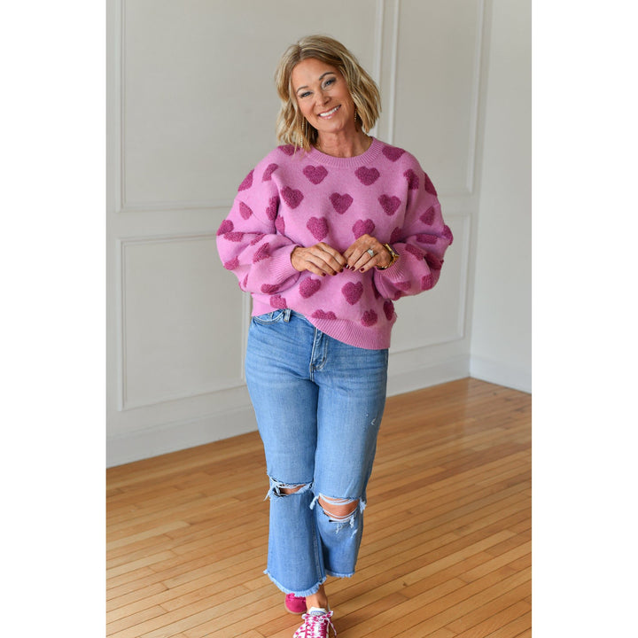 Love in Every Stitch Pink Sweater