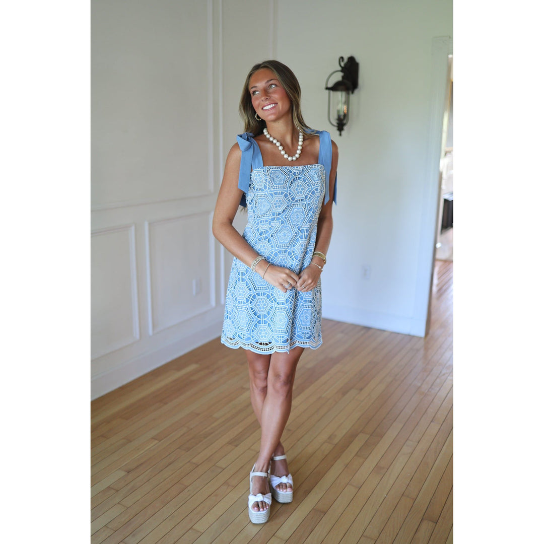 Lucienne Blue Tie Strap Dress