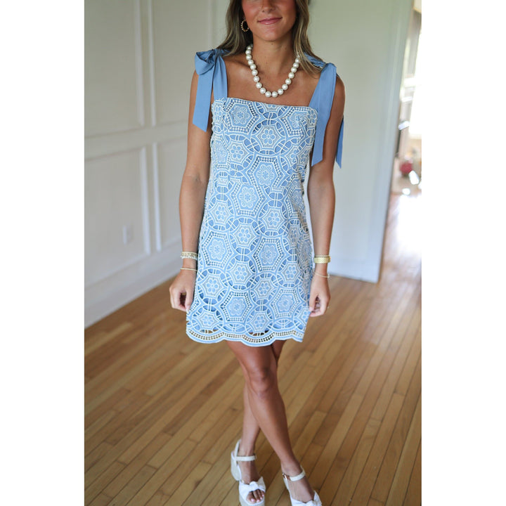 Lucienne Blue Tie Strap Dress