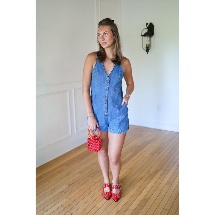 Margret Denim Romper