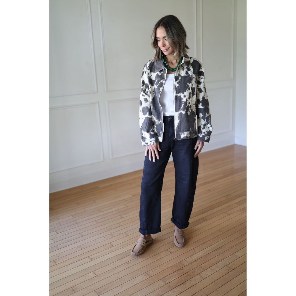 Women's Printed Denim Jacket