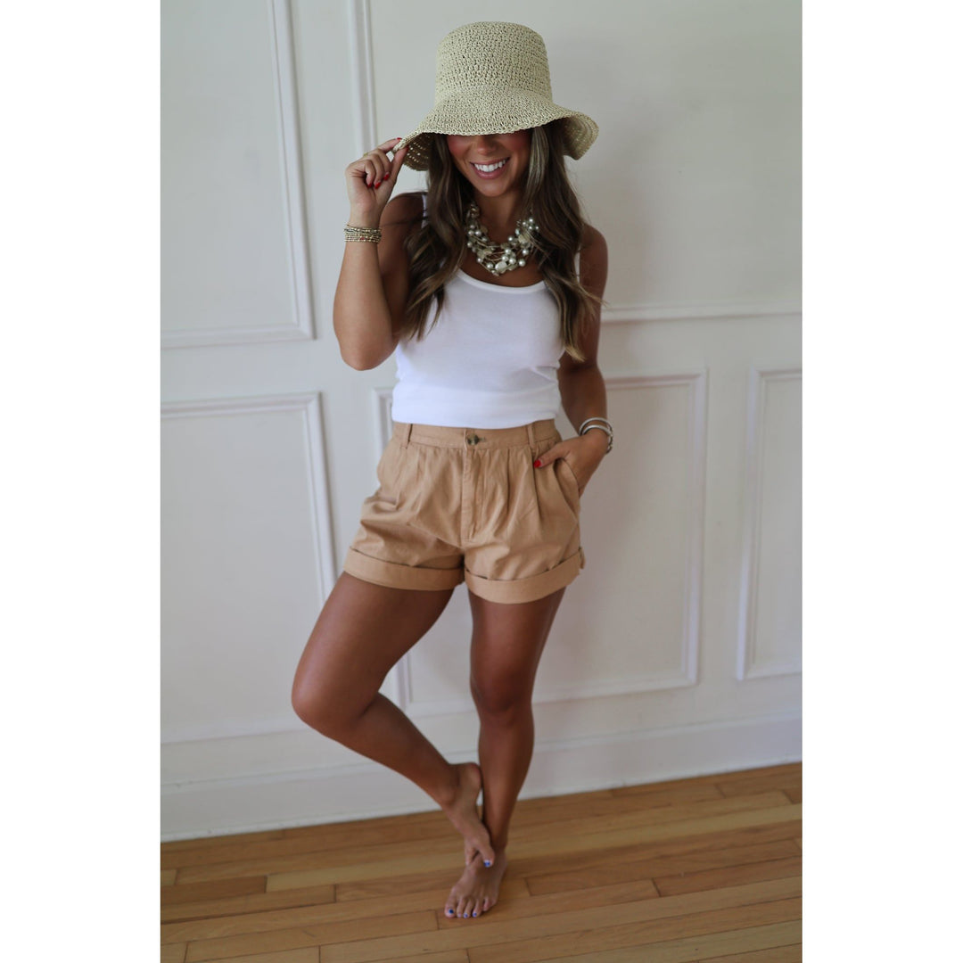 Marlin Pleated Cuffed Shorts