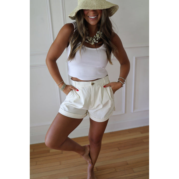 Marlin Pleated Cuffed Shorts