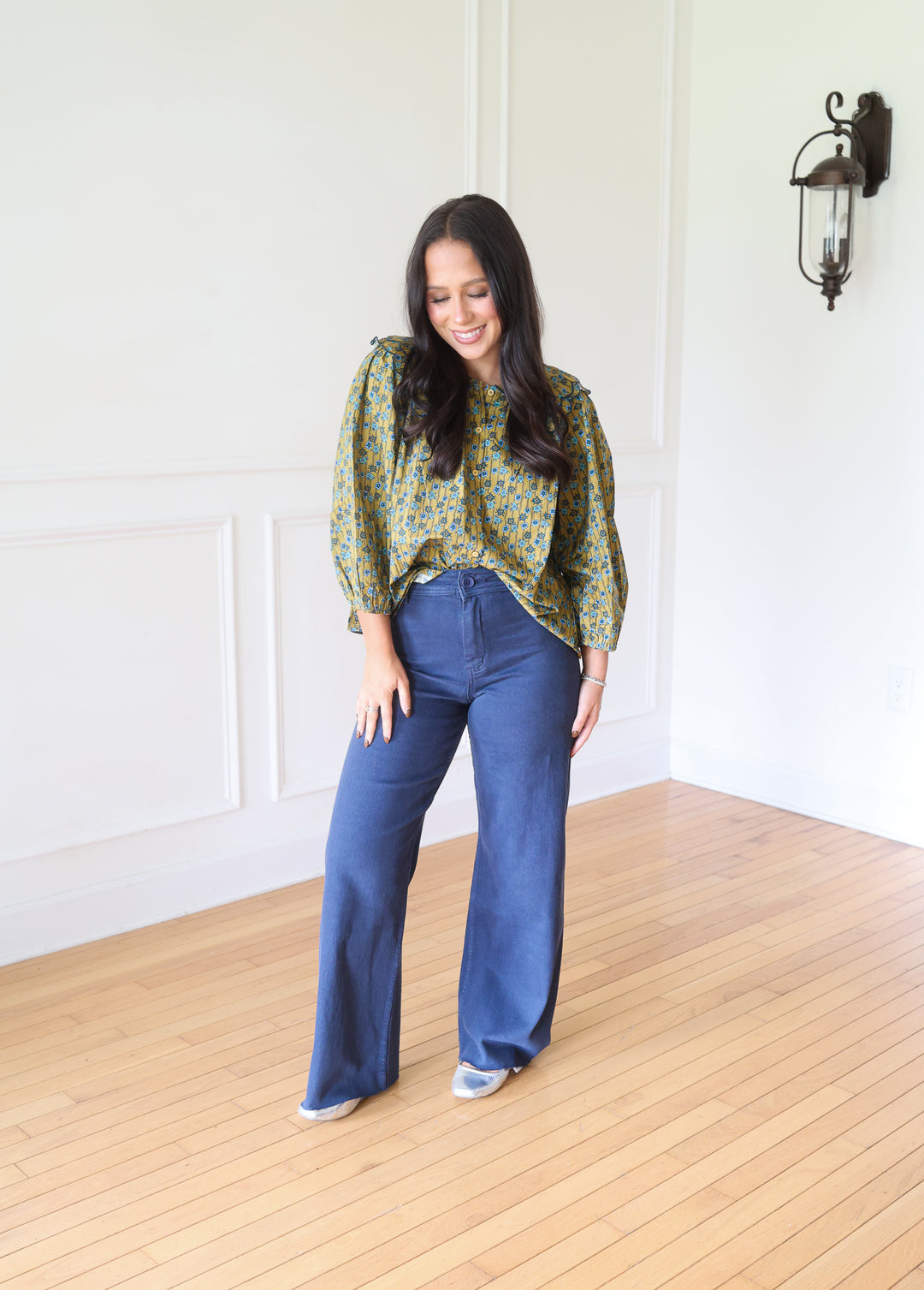 Maya Sage Floral Top