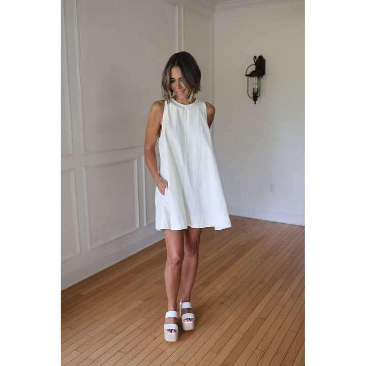 Melanie White A-Line Mini Dress