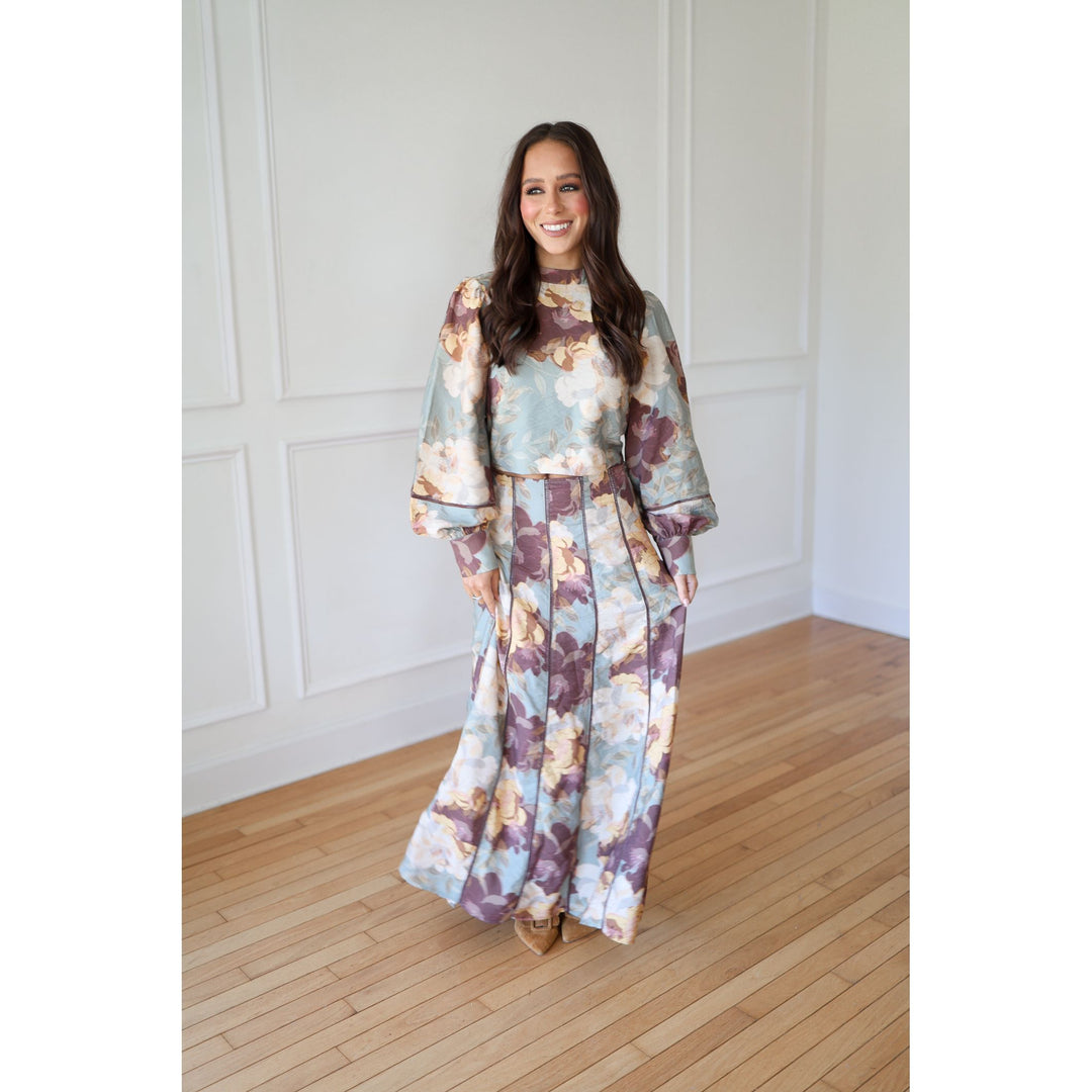 Woman wearing a floral dress 