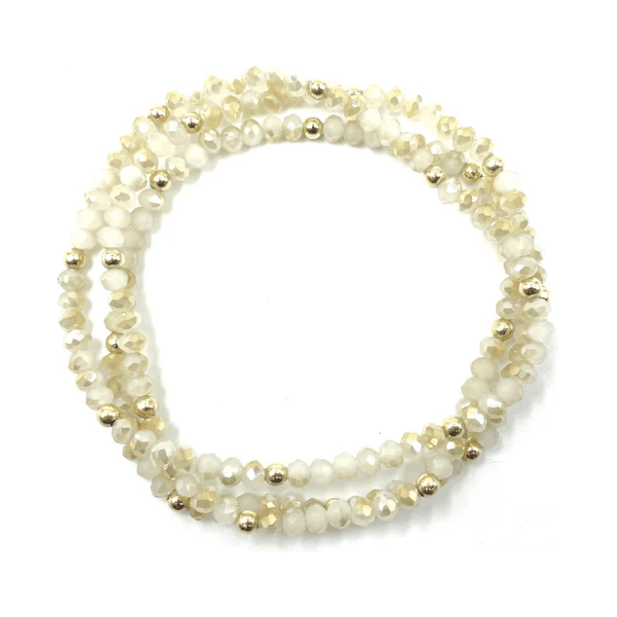 white and pearl stack