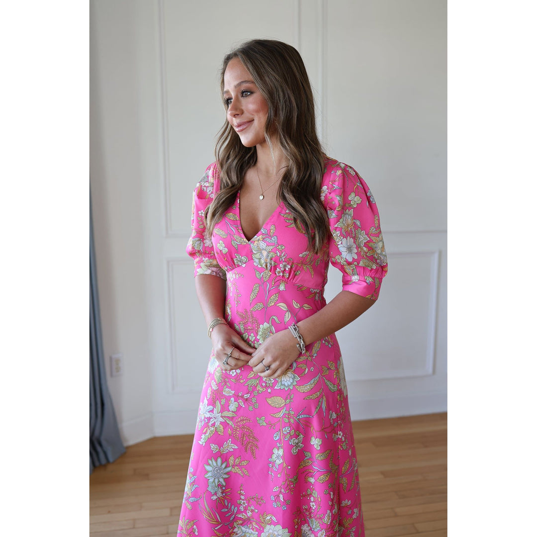 Pink Serenity Floral Maxi