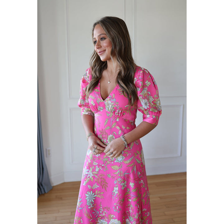 Pink Serenity Floral Maxi