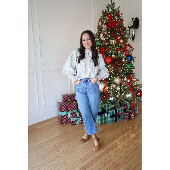 Piper Floral Ruffle Sleeve Blouse