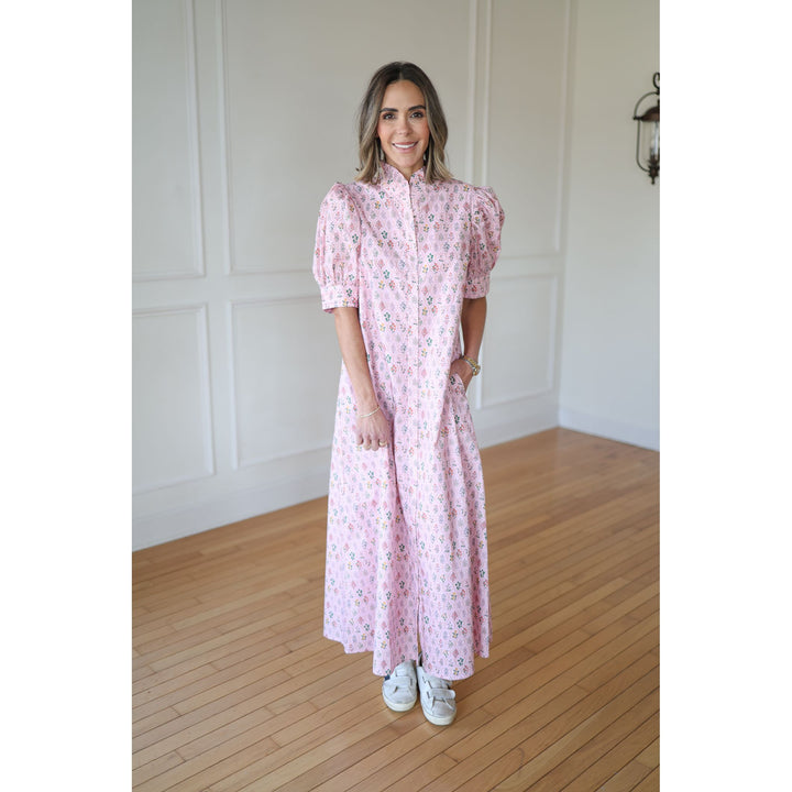 pink maxi dress