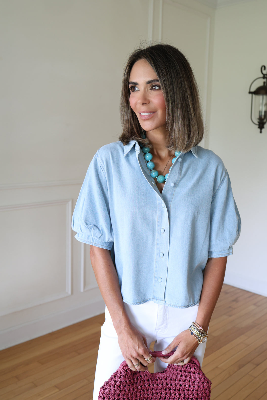 Risen Auburn Puff Sleeve Top
