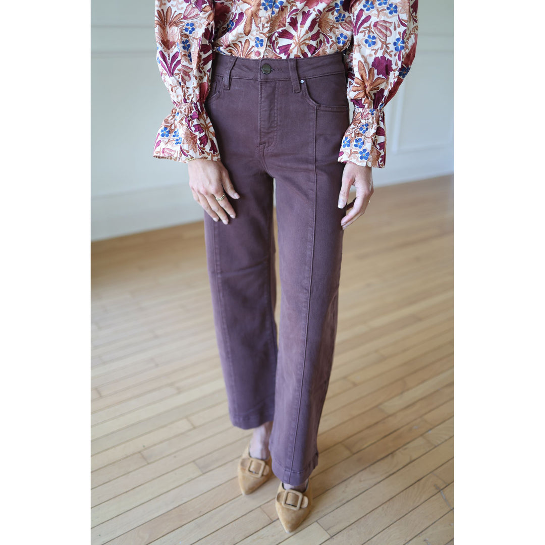 women's brown denim