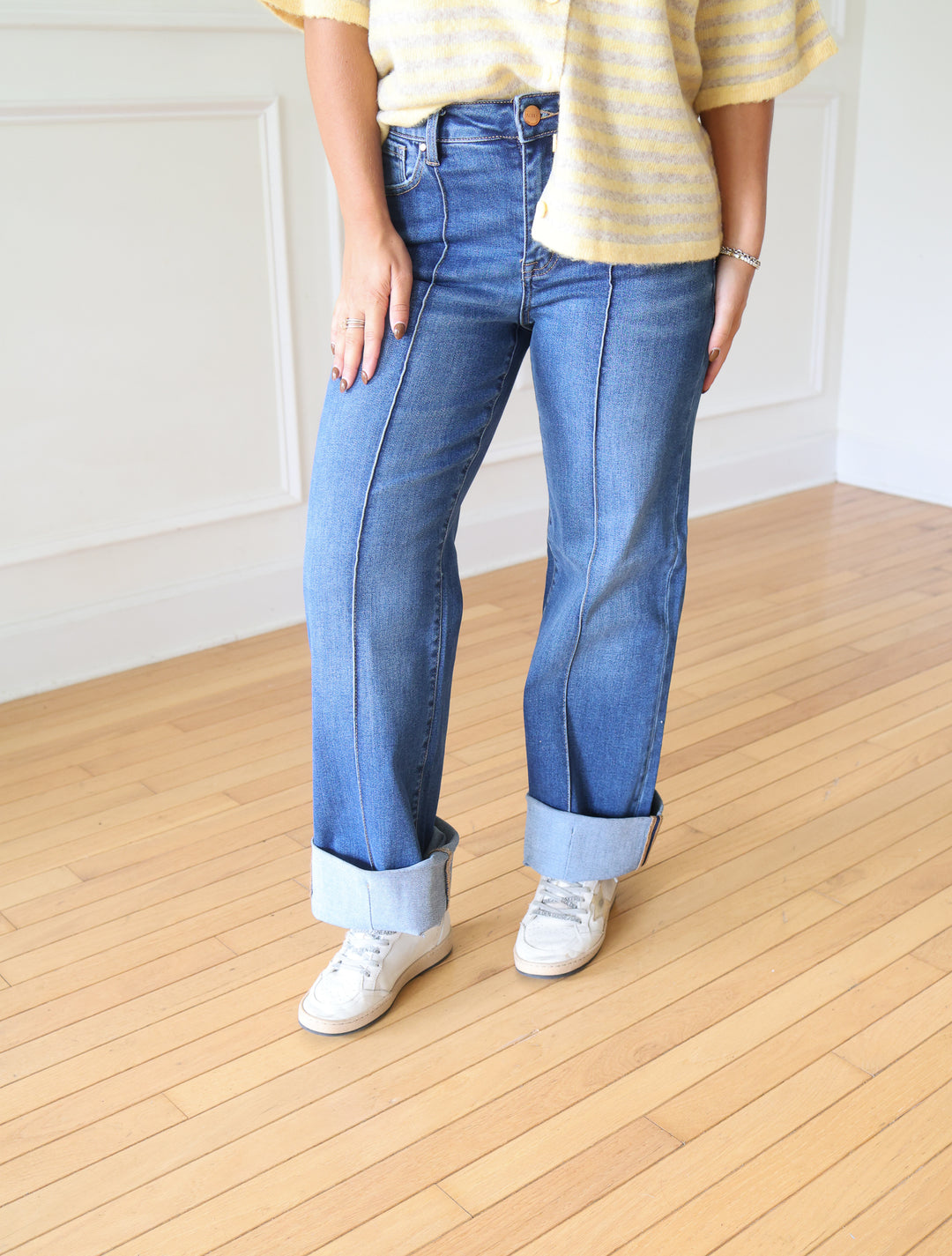 Risen Florence Wide Leg Stretchy Jeans